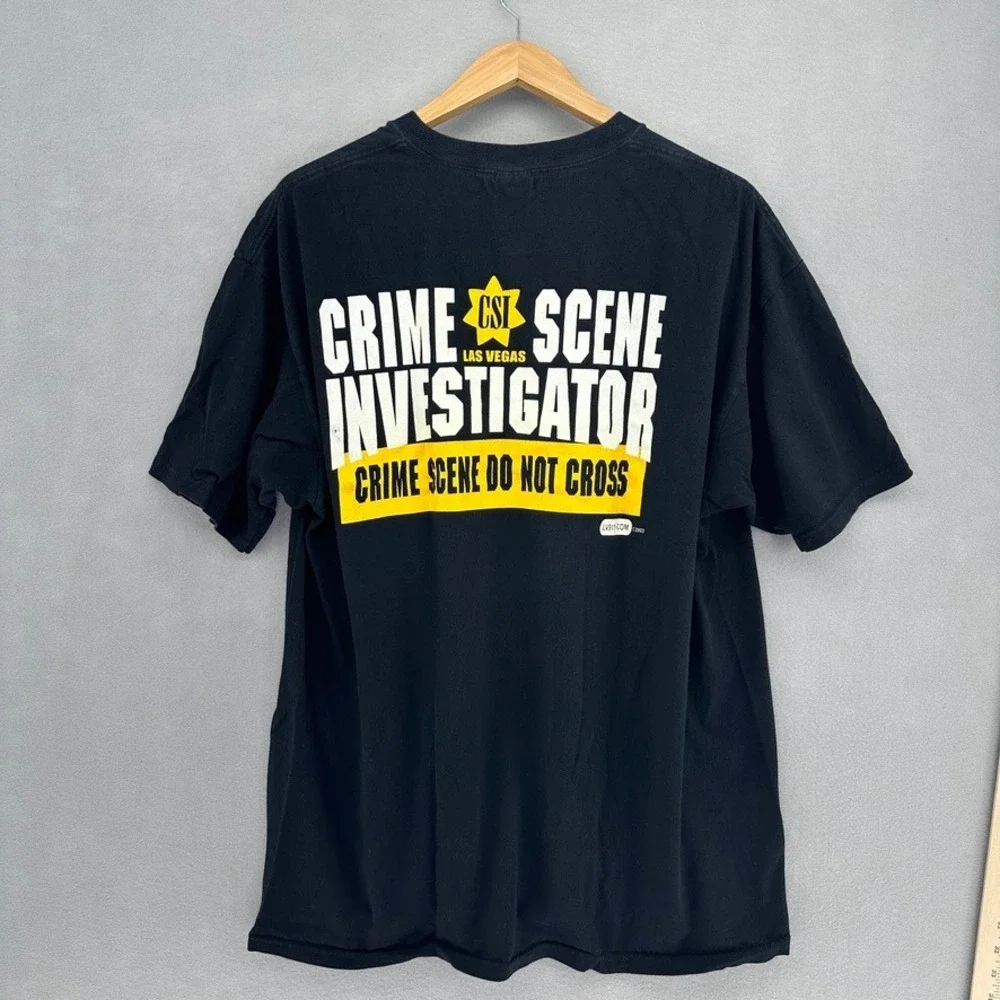 VTG 2003 CSI Las Vegas Crime Scene Investigator Shirt 2XL Black Anvil USA Street - Picture 3 of 8